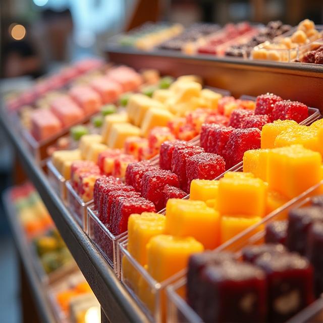 A display of artisanal sweets available for wholesale distribution